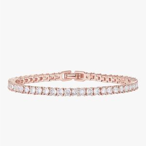 New Rose Gold Diamond Tennis Bracelet